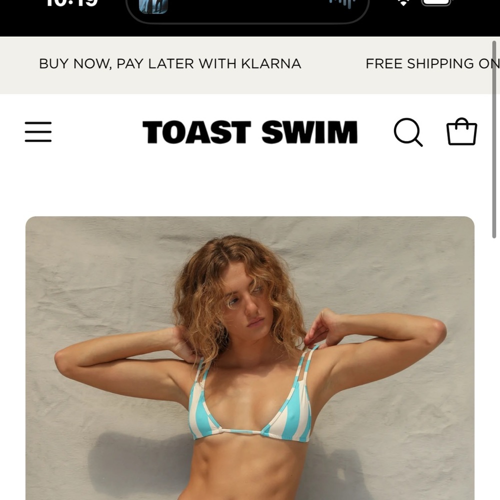 Blue and White Bikini